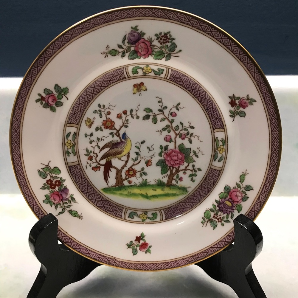 4 Plates - Antique Chinoiserie Birds